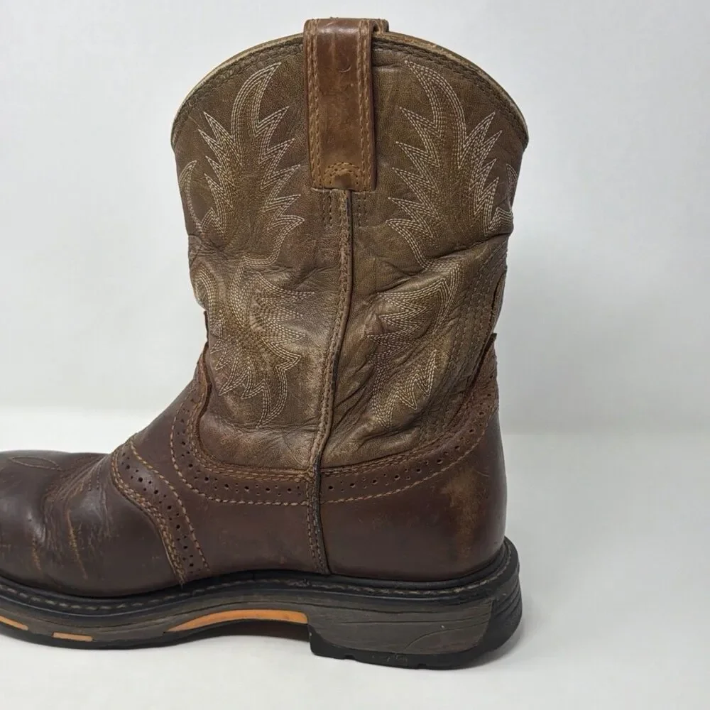 Ariat WorkHog Pull On Work Boots Men’s 8.5 EE Wide Brown Soft Toe 10008633